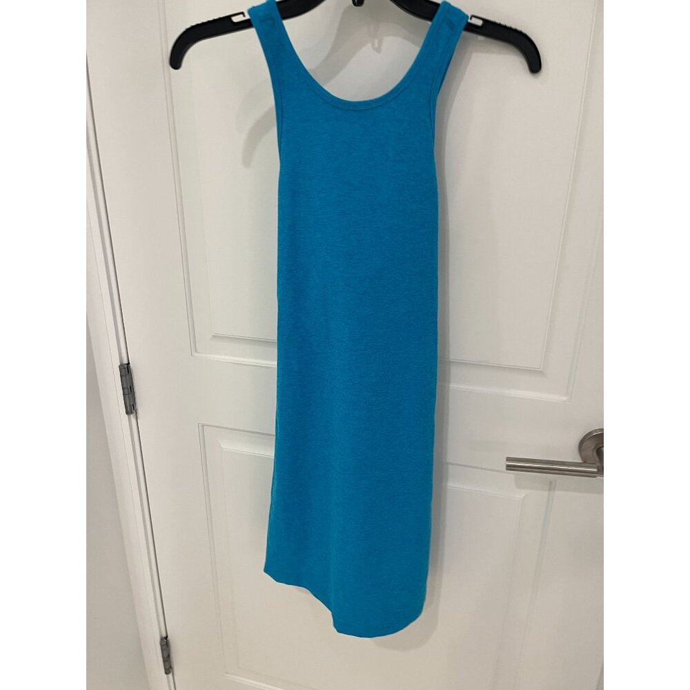 NWT Beyond Yoga Spacedye Under Lock and Key Dress Blue Cross Back SMALL - Picture 4 of 13